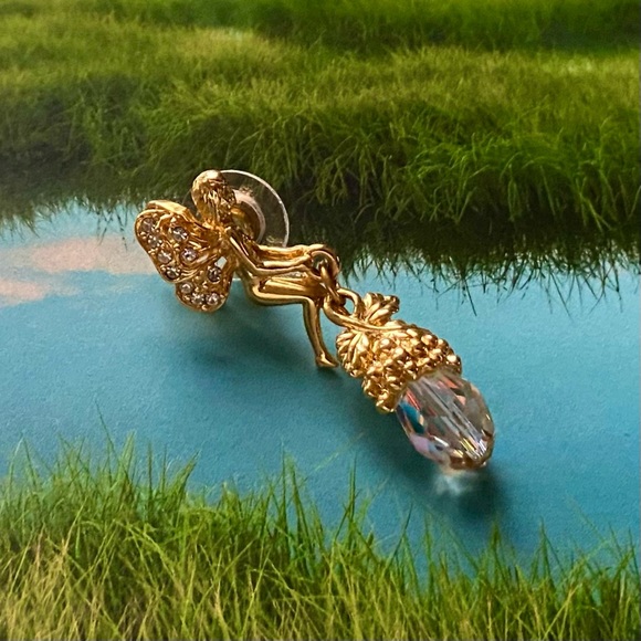 🧚♀️ Kirks Folly, Vintage Vale of the Fairies Earrings - Picture 15 of 16